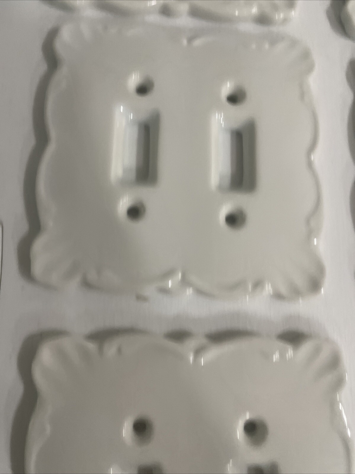 Vtg Maryland China White Fine Porcelain Light Switch Wall Plate Japan Lot Of 6