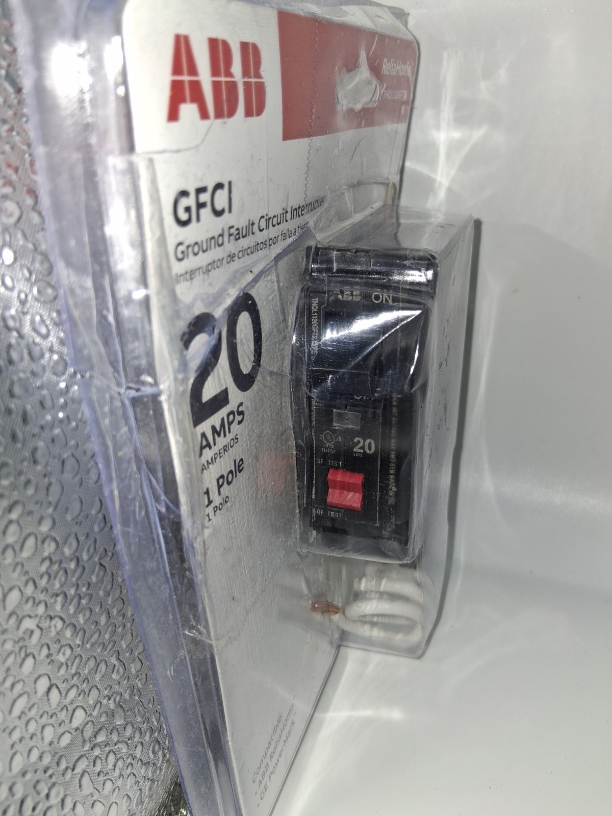 ABB 20 Amp 1-Pole Ground Fault Breaker Self-Test GFCI THQL1120GFTA Open Box