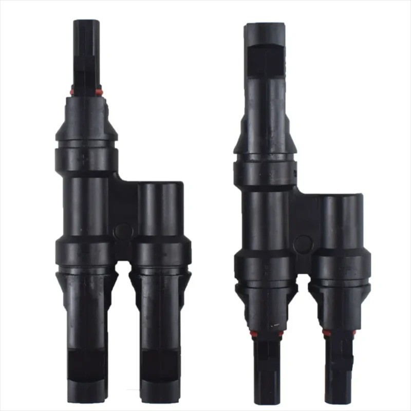 Solar PV T Branch Connector 1 Pair Male Female Parallel Panel Adapter