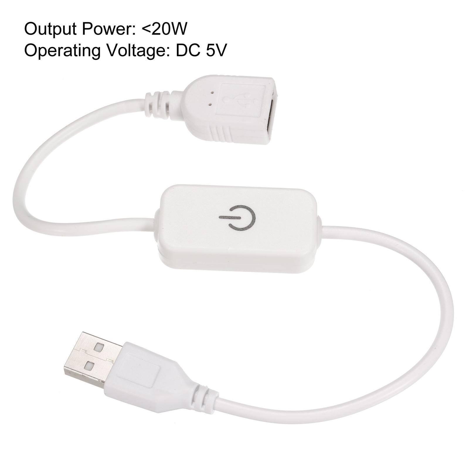 5V 3A USB Inline Tact Dimmer Switch LED Strip Lights Controller White