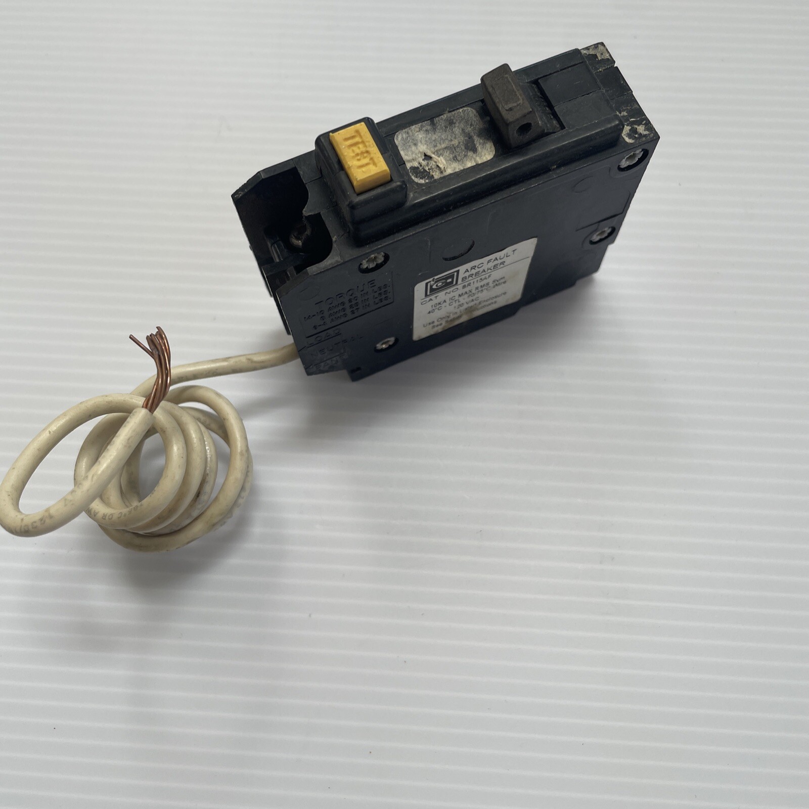 CUTLER HAMMER BR115AF 15 AMP 120 VOLT SINGLE POLE AFCI CIRCUIT BREAKER TESTED