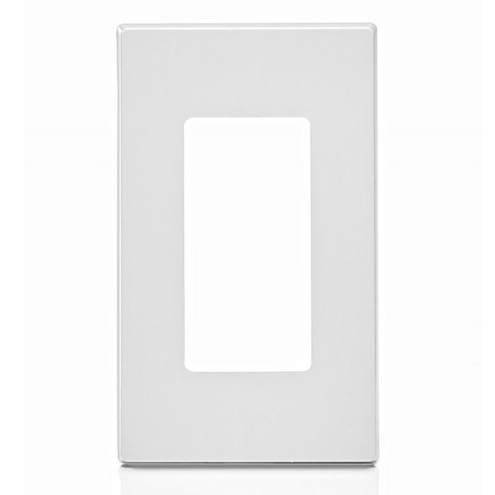 Leviton 80301-SW Wall Plate 1-Gang 1-Port Decora Plus Screwless Standard White