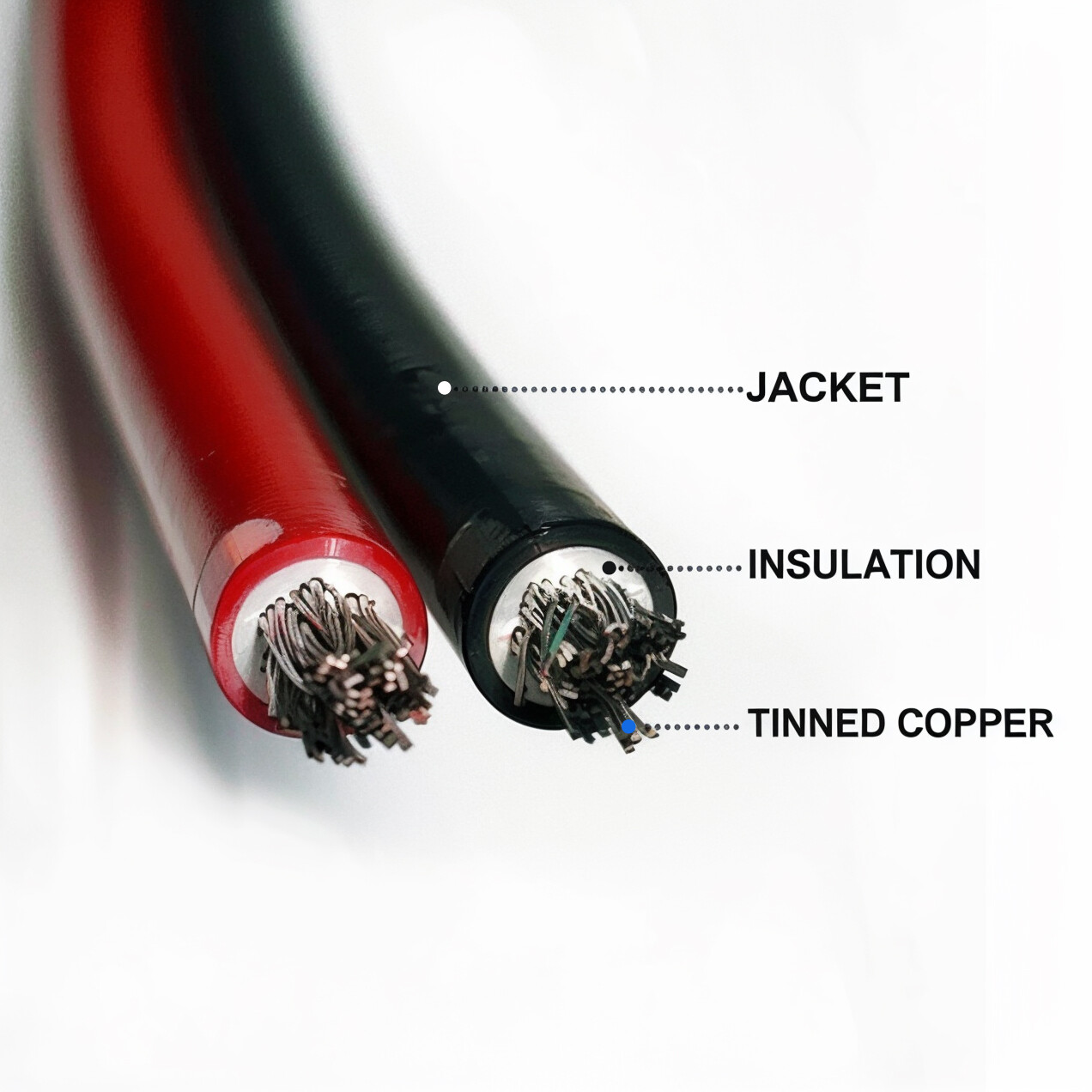 10 AWG Solar Connector to O Ring Terminal Battery Cable PV Wire for Inverter