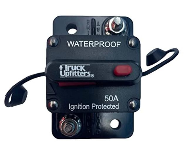 Surface Mounted 50A Circuit Breaker (12V-48V, 50 Amp). for DC Automotive and