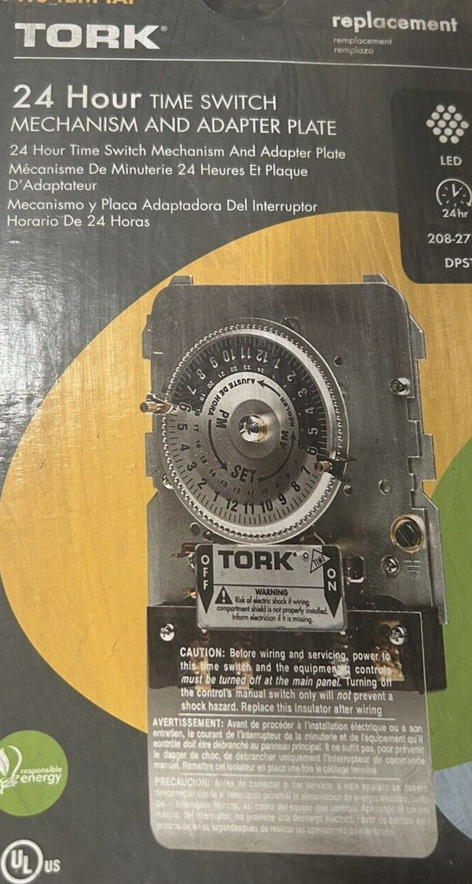 🔴Tork 1104BM-IAP 24 Hour Time Switch Replacement ON/OFF Timer Daily 40A‼️