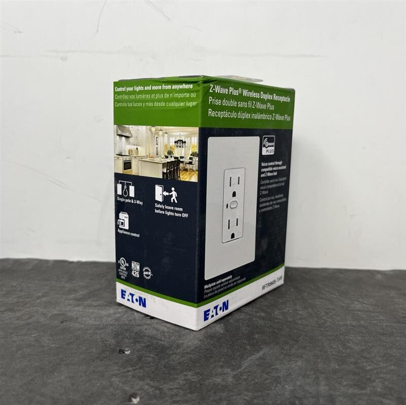 Eaton RFTR9605-TWS Z-Wave Plus Wireless Duplex Receptacle – White