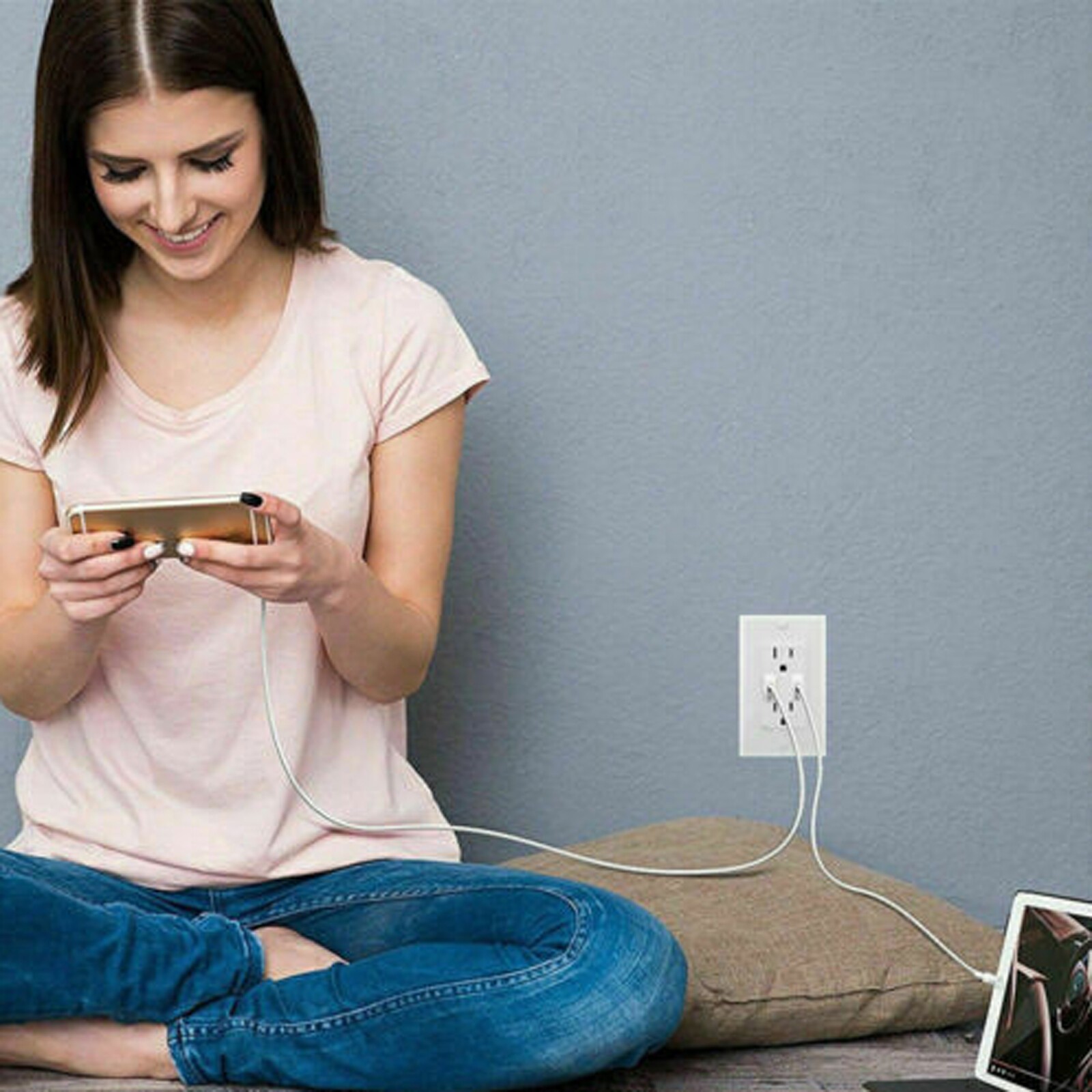 1-10PCS Dual USB Wall Outlet Charger Port Socket With 15A Electrical Receptacles