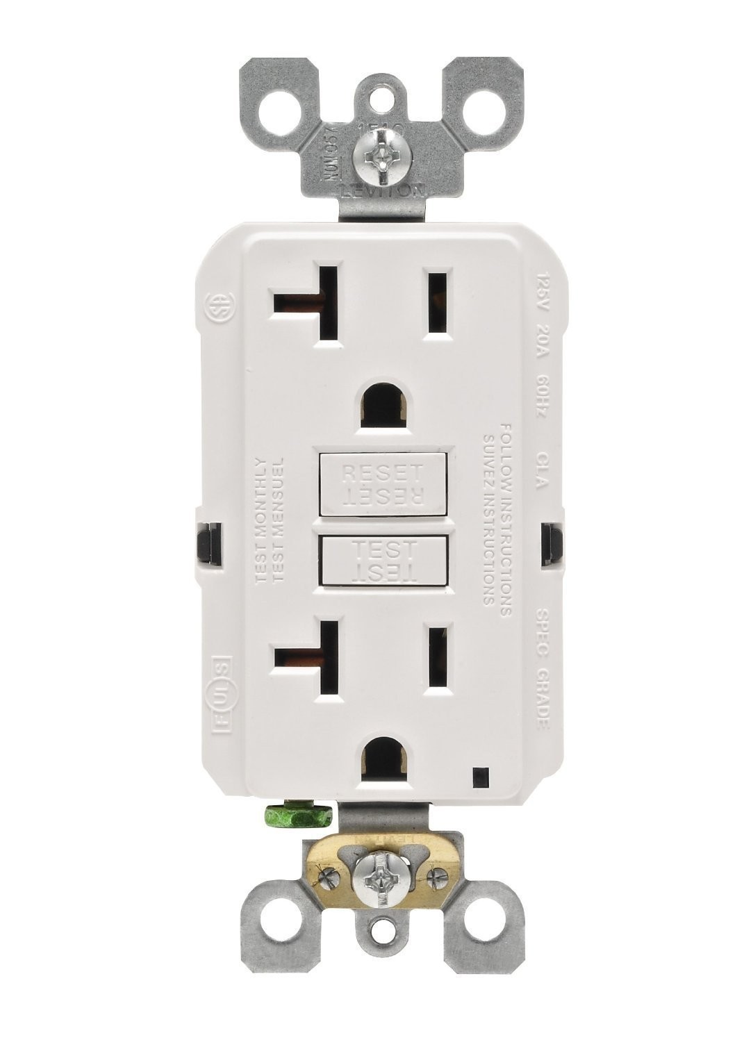 Self- GFCI Receptacle with LED Indicator, 3 Pack