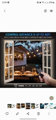 Outdoor Dimmer 650W String Light Dimmer Wireless RF Smart Plug-In Outdoor Dimmer