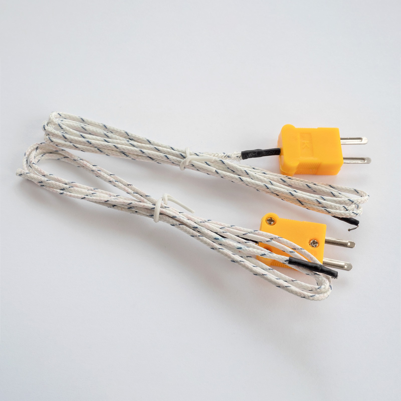 K-Type 2×0.5 Thermocouple Wire AWG 24 Braided Stainless Steel Insulation 33Ft