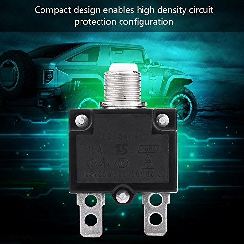 Reset Thermal Switch,L2 Series 125-250V AC 50V DC Push Button Manual Reset 15A