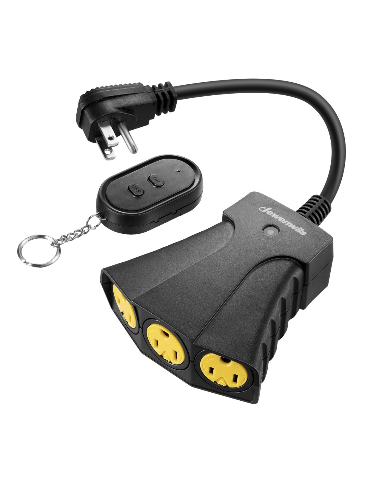 DEWENWILS Outdoor Electrical Outlet with Wireless Remote 3 Grounded Sockets ETL