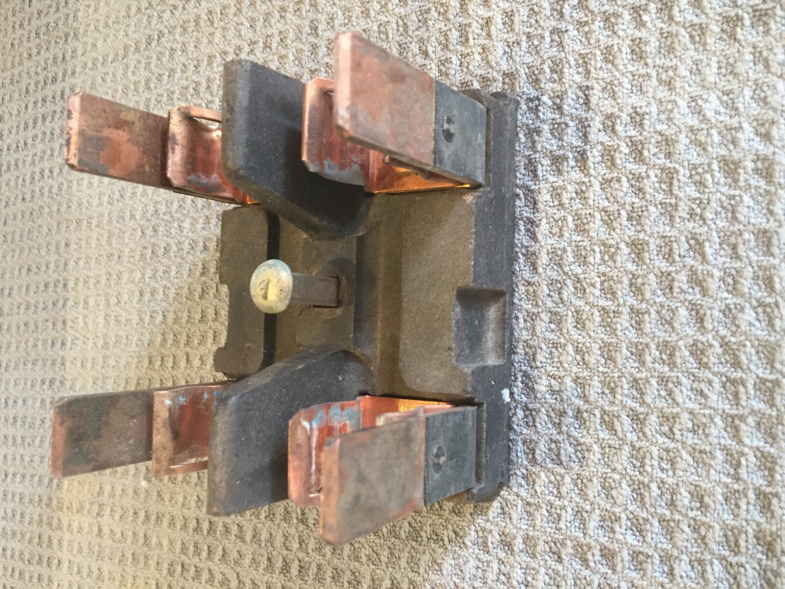 CUTLER HAMMER 60 AMP MAIN OR RANGE OLD HEAVY BAKELITE FUSE PANEL PULLOUT