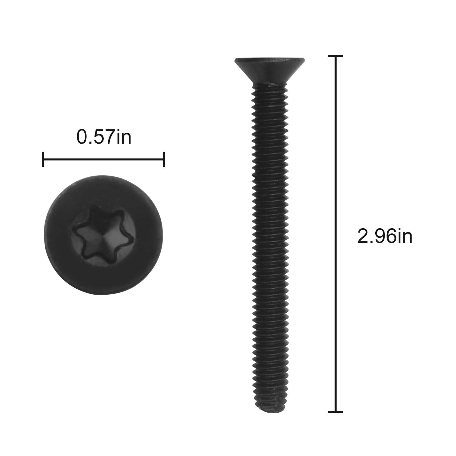 100pcs 5/16-18 x 3 Flat Head Floorboard Thread Cutting Screws, Type F, (Star …