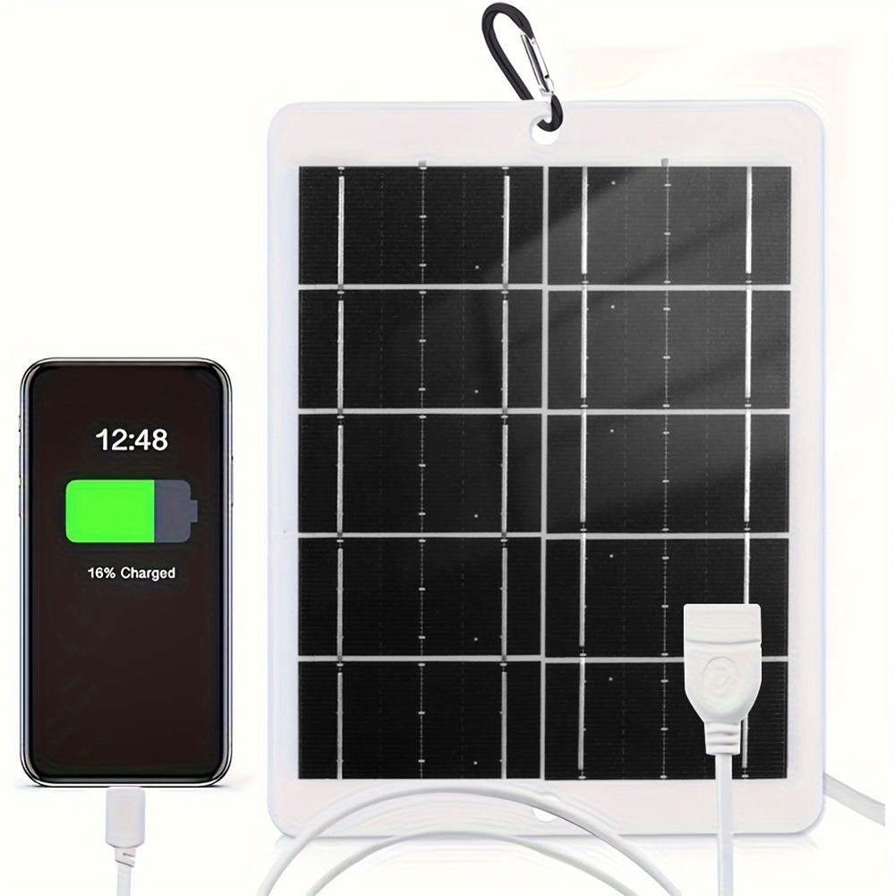 5V 3W Solar Panel USB Compatible Monocrystalline 16x12cm Lightweight