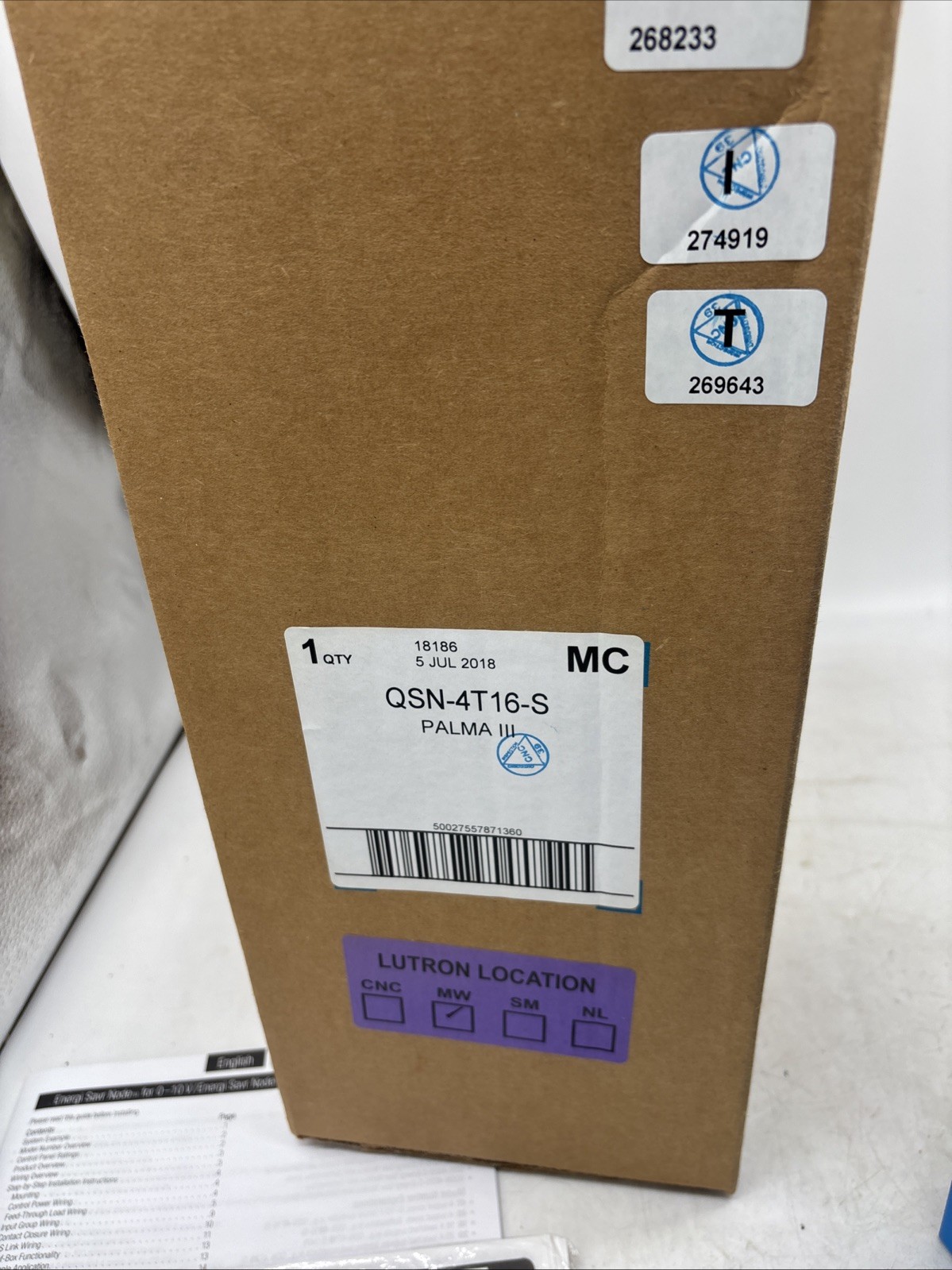 Lutron QSN-4T16-S Energi Savr Node 0-10 V / Softswitch Brand New