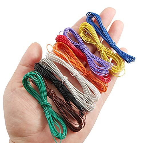 10 Pcs 30 Gauge Wrapping Wire Tin Plated Copper Wire PCB Wires Cable P/N DM