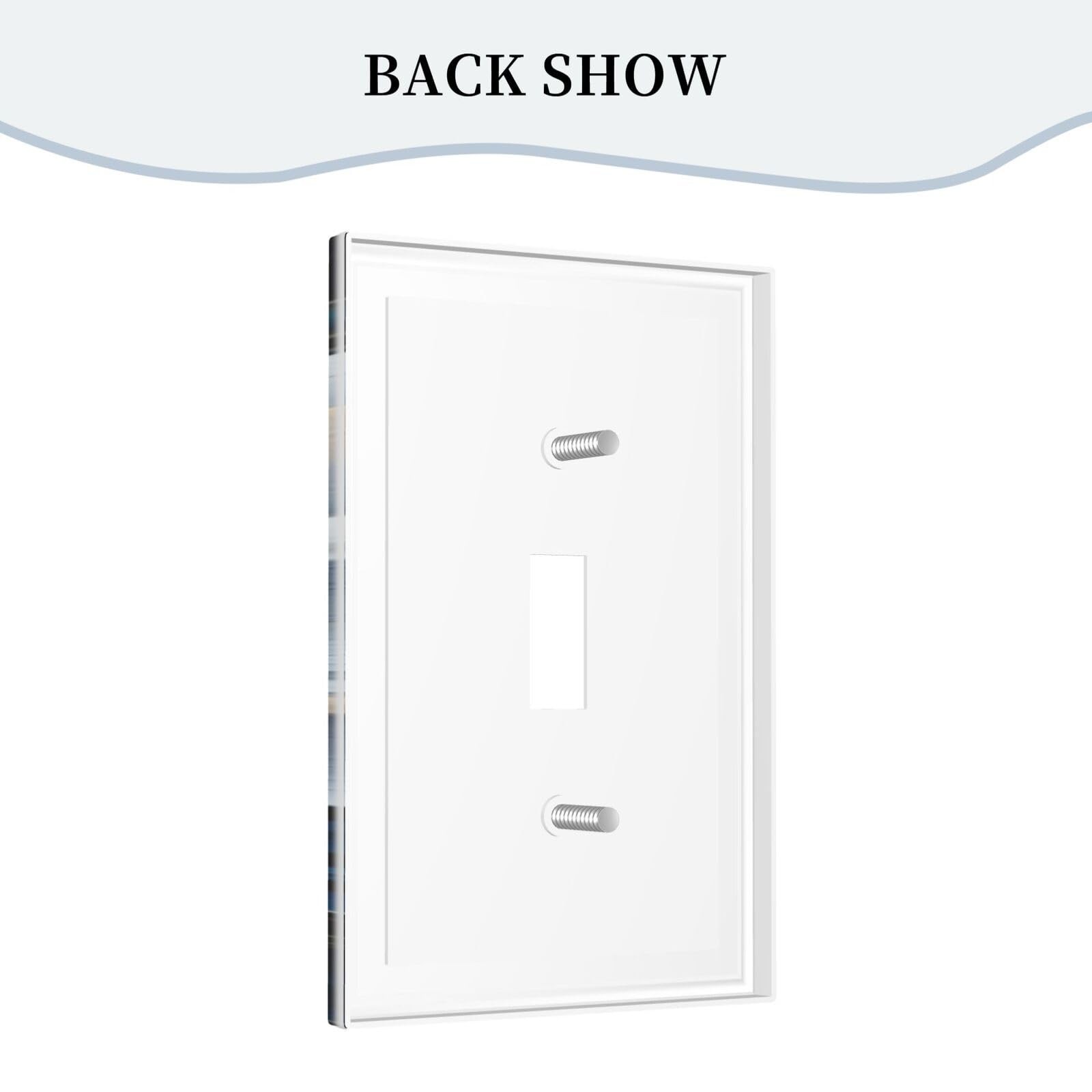 Decorative Art Light Switch Covers Blue Blooming Flowers 1 Gang Single Toggle…