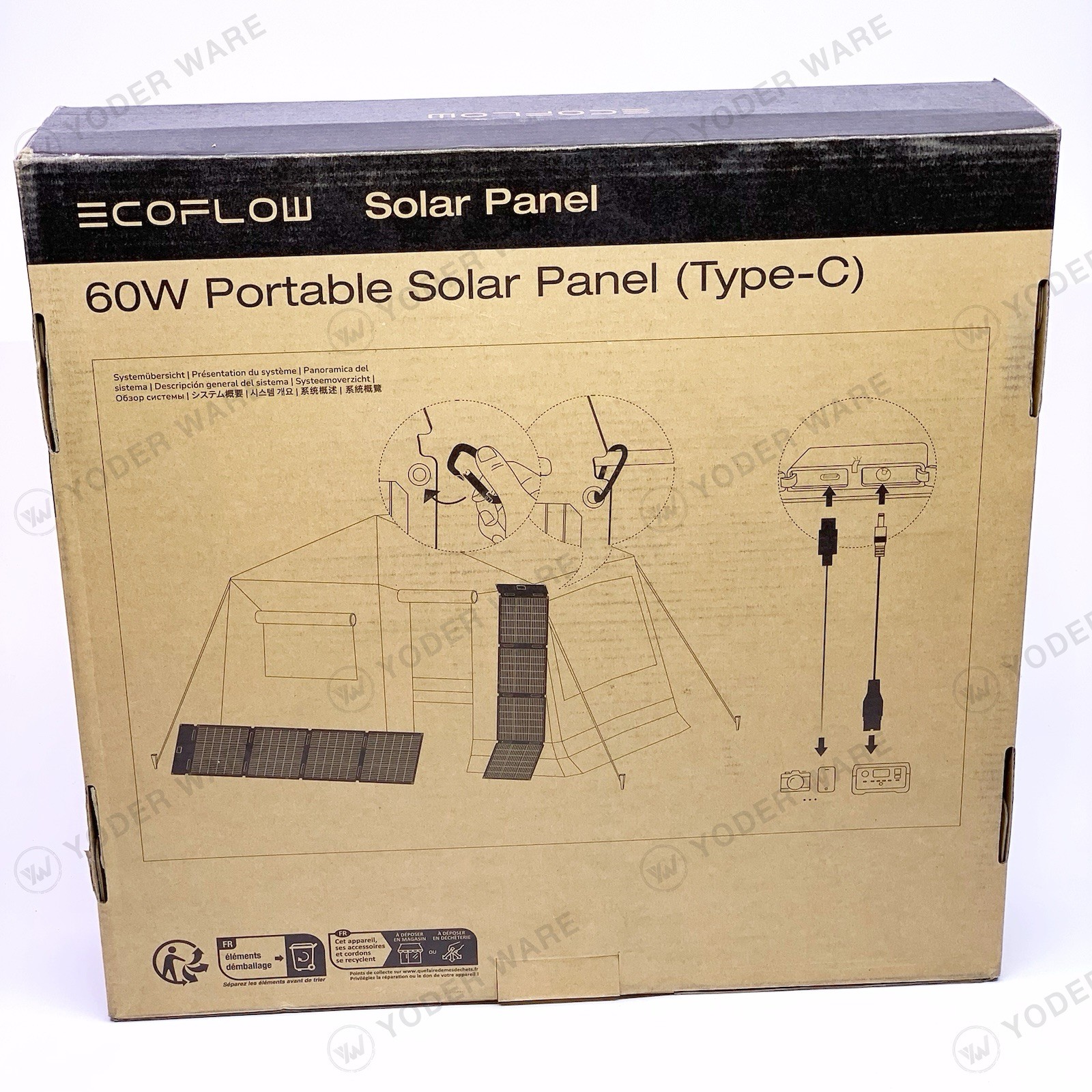 EcoFlow 60W Portable Solar Panel Type-c EFSOLAR60-TYPE-C Foldable Brand NEW