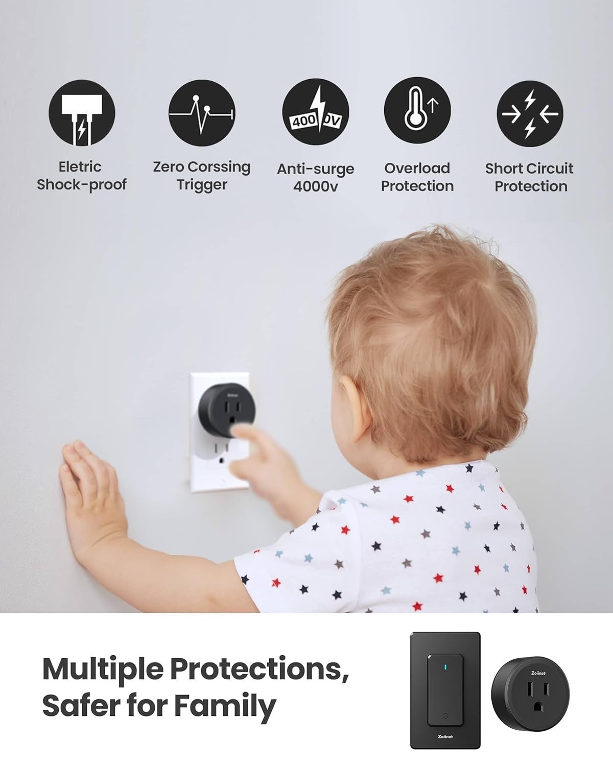 Remote Control Outlet Plug Switch, Buckle Design & Removable Wireless Light S…