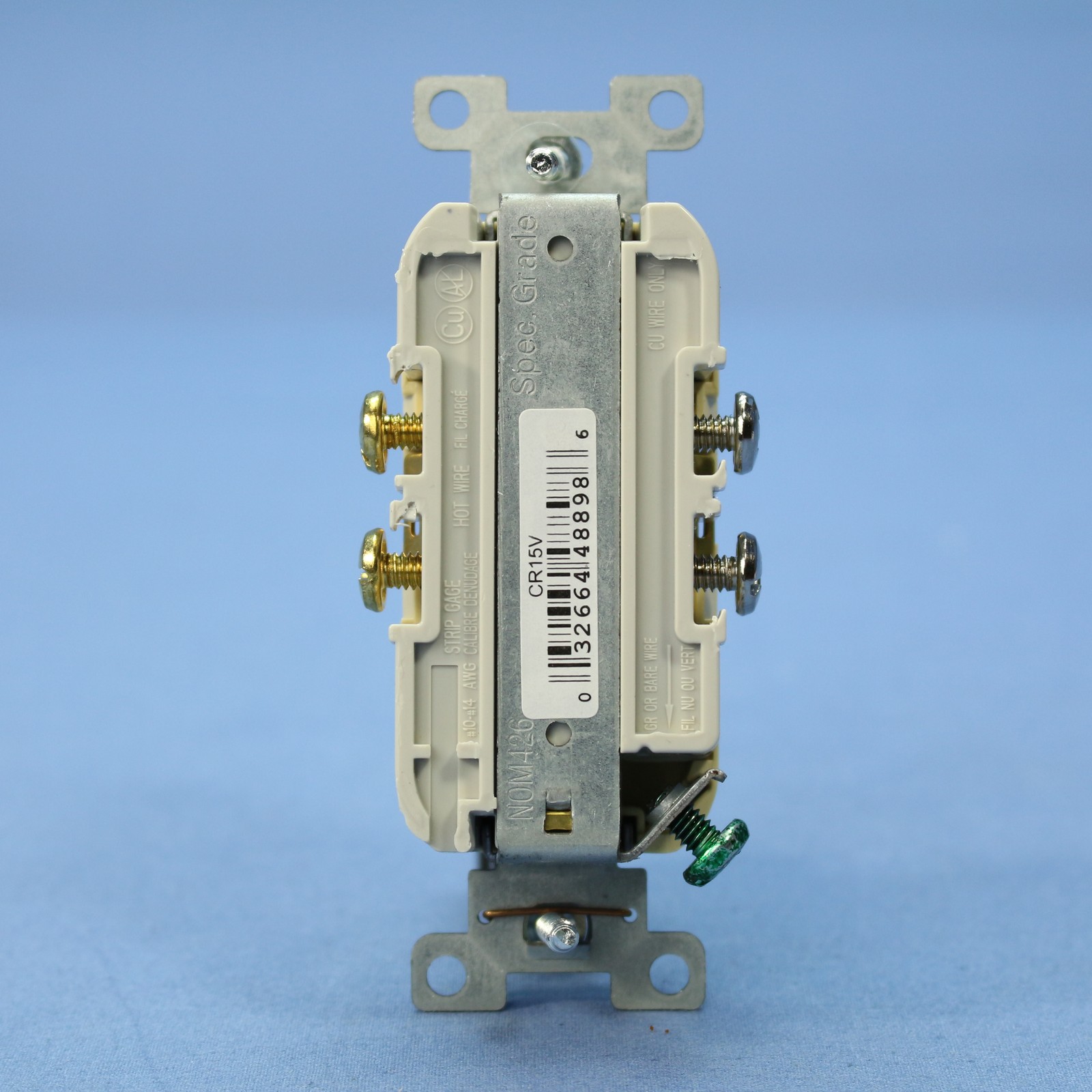 10 Cooper Ivory COMMERCIAL Grade Outlet Receptacles NEMA 5-15R 15A 125V CR15V