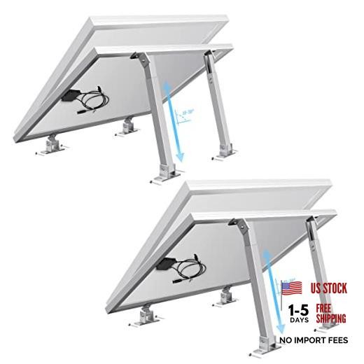 2 Sets (4Pcs) Solar Panel Mounting Brackets – Adjustable Solar Panel Tilt
