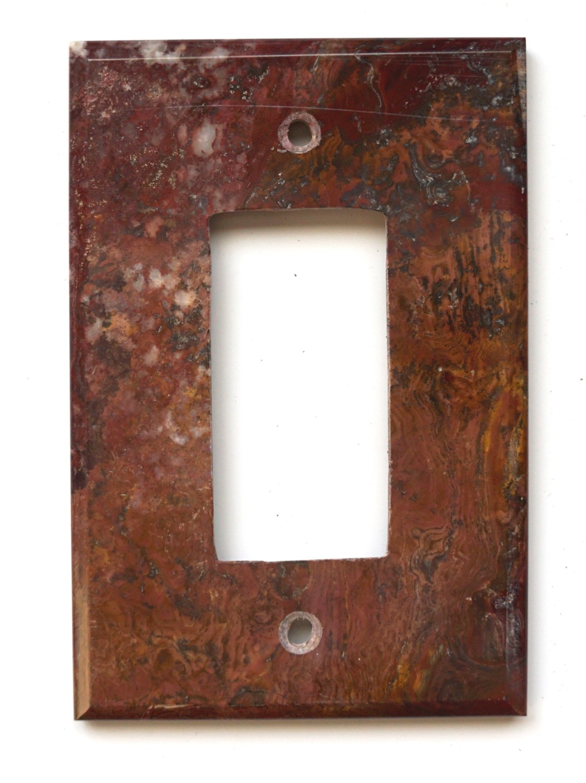 RED & GOLD ONYX – Single Rocker Switchplate (Rb05) – NEW ITEM!