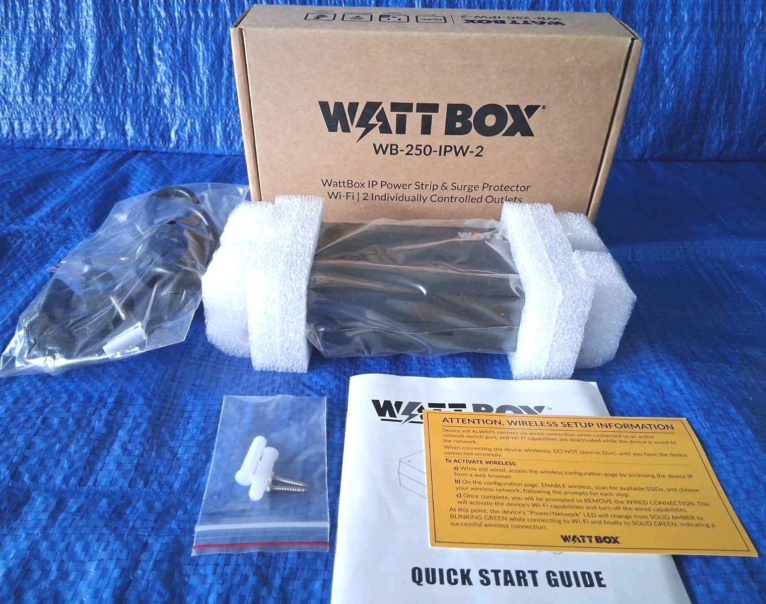 WattBox 250-Series Wi-Fi Surge Protector – Black (WB-250-IPW-2) – NEW, Open Box