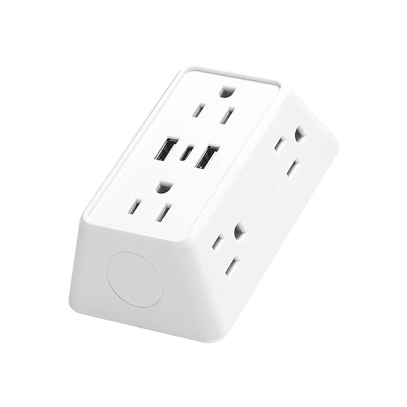 Multi Plug Outlet Surge Protector – POWSAF 5 Outlet Extender with 4 USB Ports(2