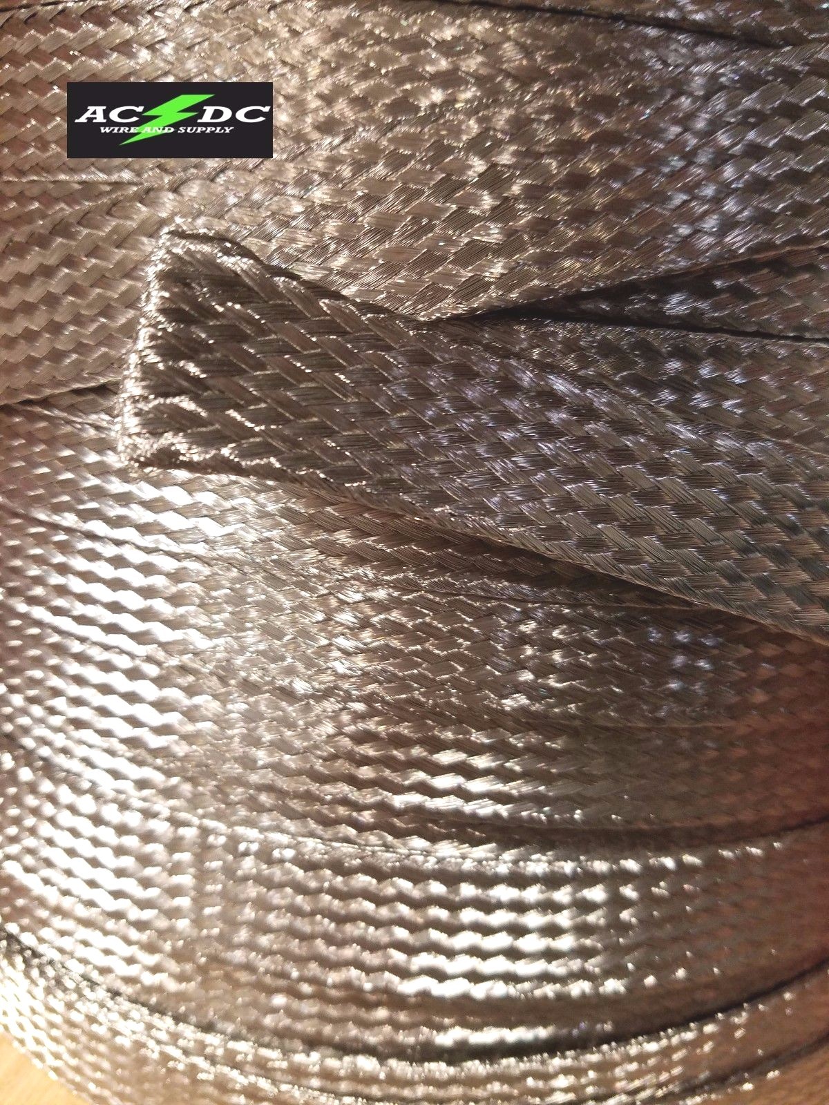 Stainless Steel FLAT Braid Sleeving 304 – 3/4″ – length 5 FT USA MADE