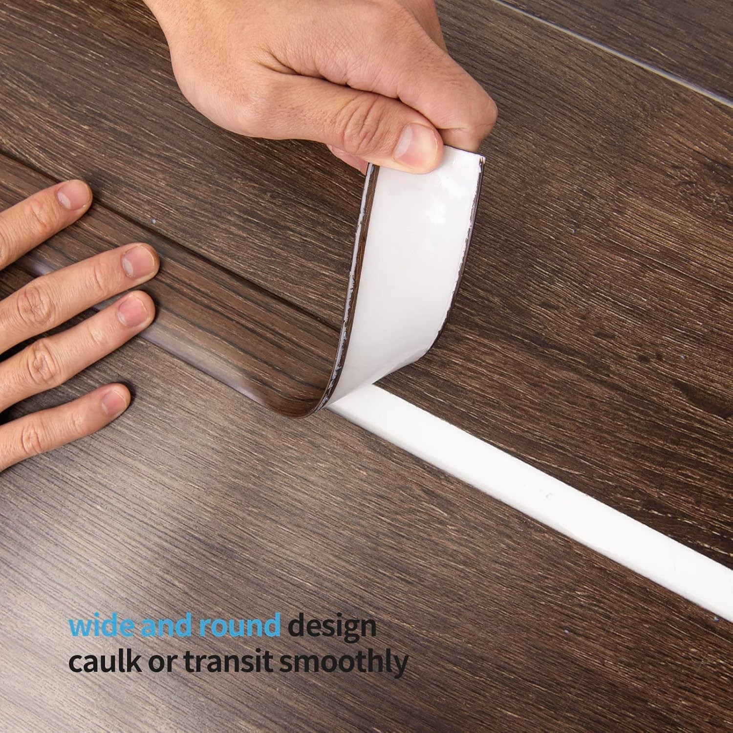 Durable 4FT Self-Adhesive Floor Transition Strip for Carpet and Tiles – Brown