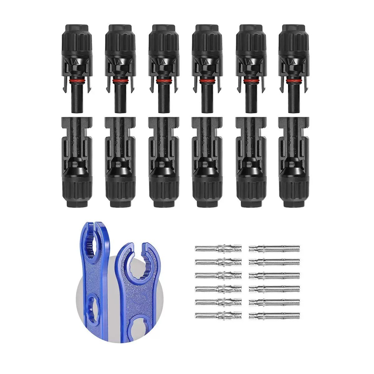 10/20/50/100 Pairs Male Female Solar Cable Connectors For DIY Solar Panel US