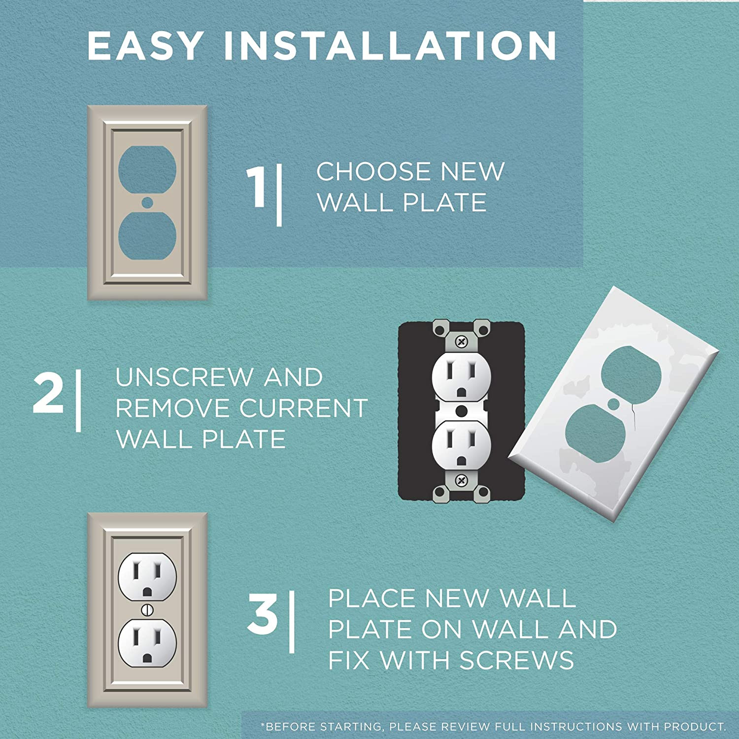Architectural (1-Pack) Outlet Covers Matte Black 1-Gang Wall Plate Single Dup…