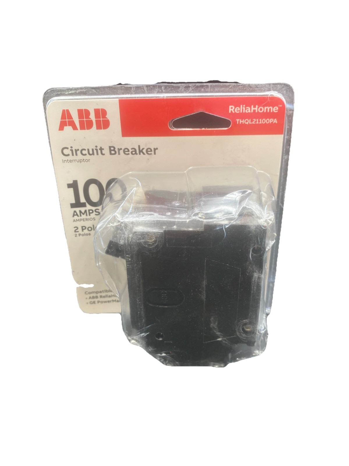 ABB 100A 100 Amp Double Pole Circuit Breaker THQL21100PA