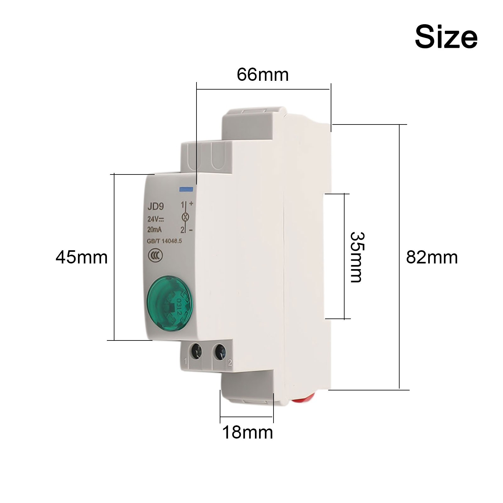 Din Rail Mount Signal Lamp Series AC/DC 24V Indication For Pilot Lights JD9 New