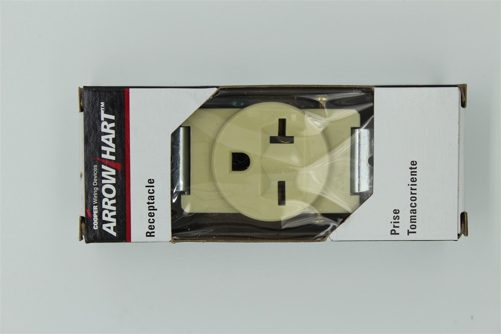 Cooper / Eaton 1876V-BOX Ivory 20A 250V Single Receptacle NEW