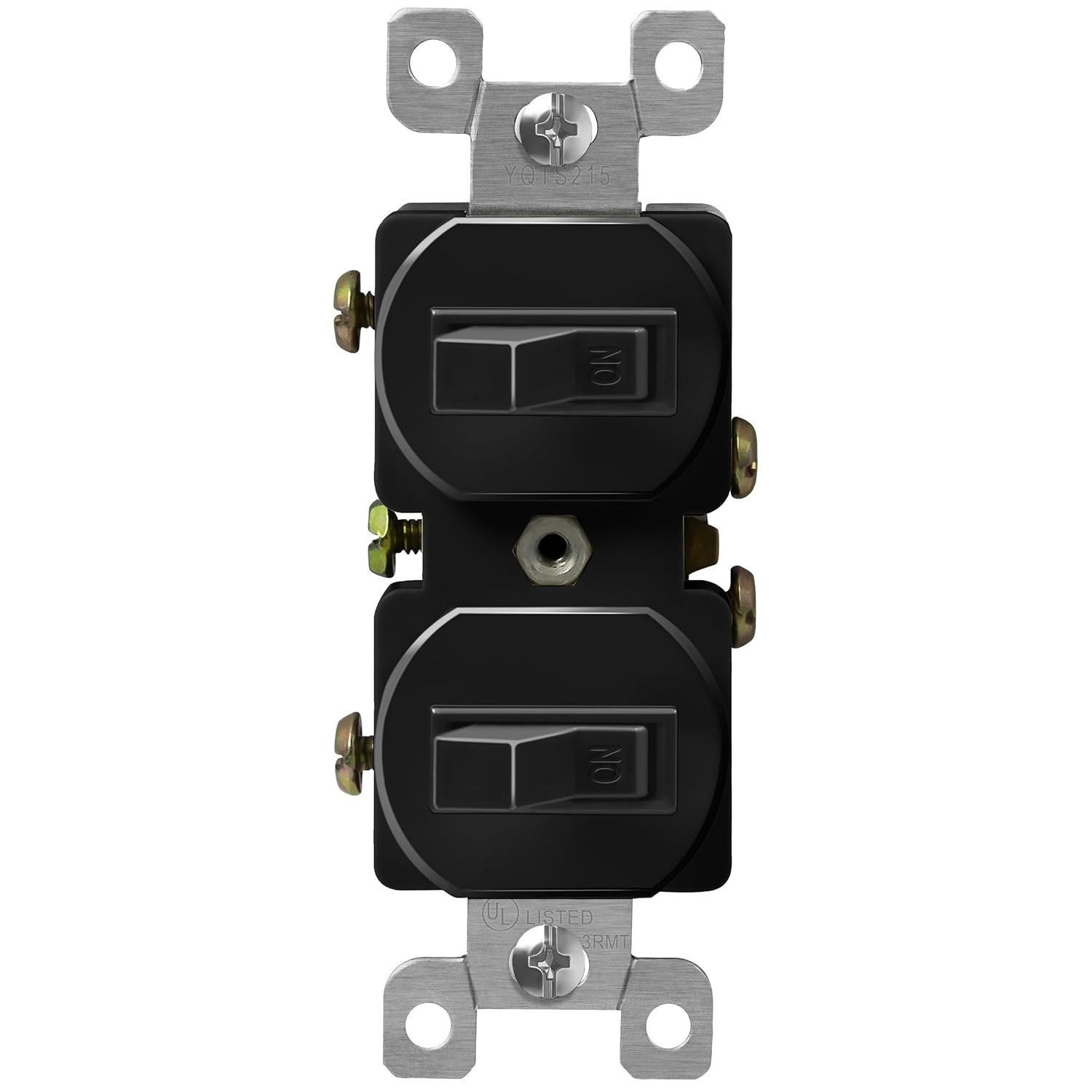 Duplex Double Toggle Light Switch, Single Pole, Side Wiring, Copper Wire Only, G