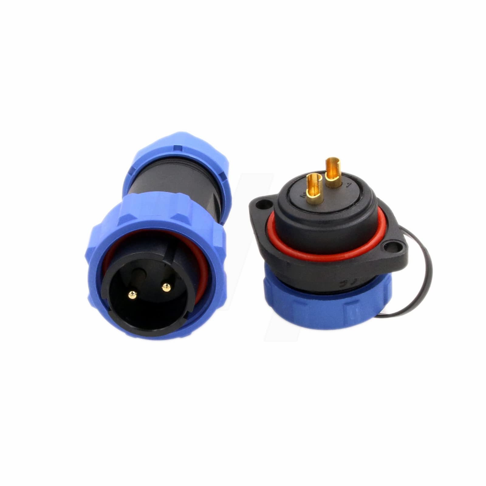 Sp21 2 Pin Waterproof Aviation Circular Connector 30a 12/24v Power Ac Dc Outdoor