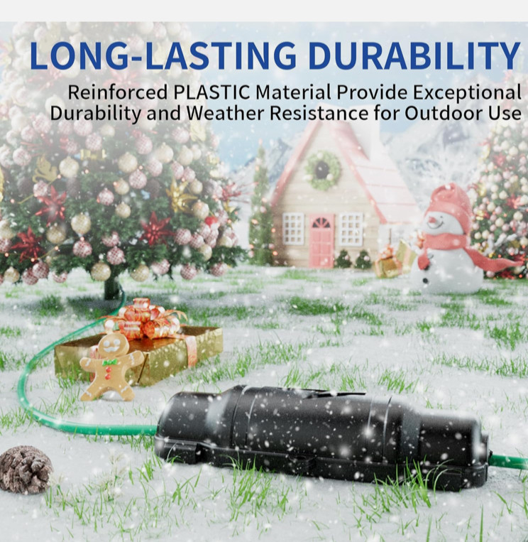 Outdoor Extension Cord Safety Cover with Waterproof Seal IP54 Water-Resistant