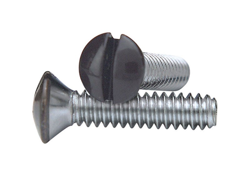 Amerelle PSB Brown Oval Head Slotted Drive Wall Plate Screws #6-32 x 1/2 in.