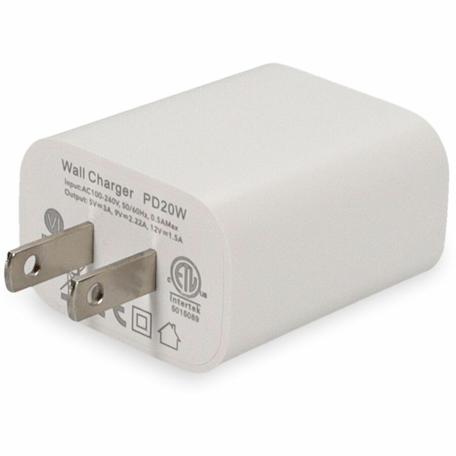 AddOn Wall Plug to USB 3.1 Type (C) 5V 3A White Wall Charger