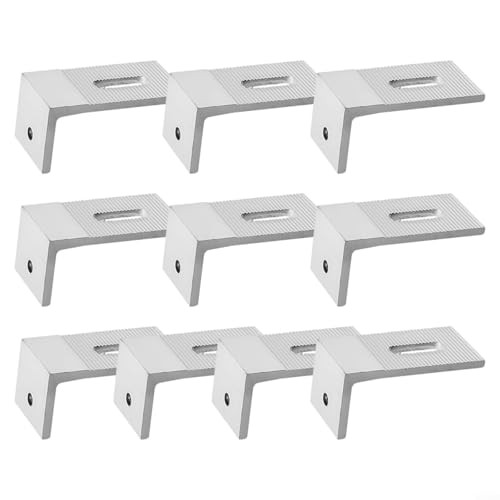 1/4/10Pcs Aluminum Alloy Solar Panel Mounting L Brackets, 90 Degree Angle 10pcs