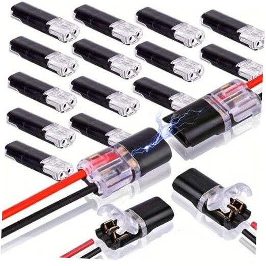 50pcs Double-Wire Plug-in Connector with Locking Buckle – Quick-Clip Fasteners