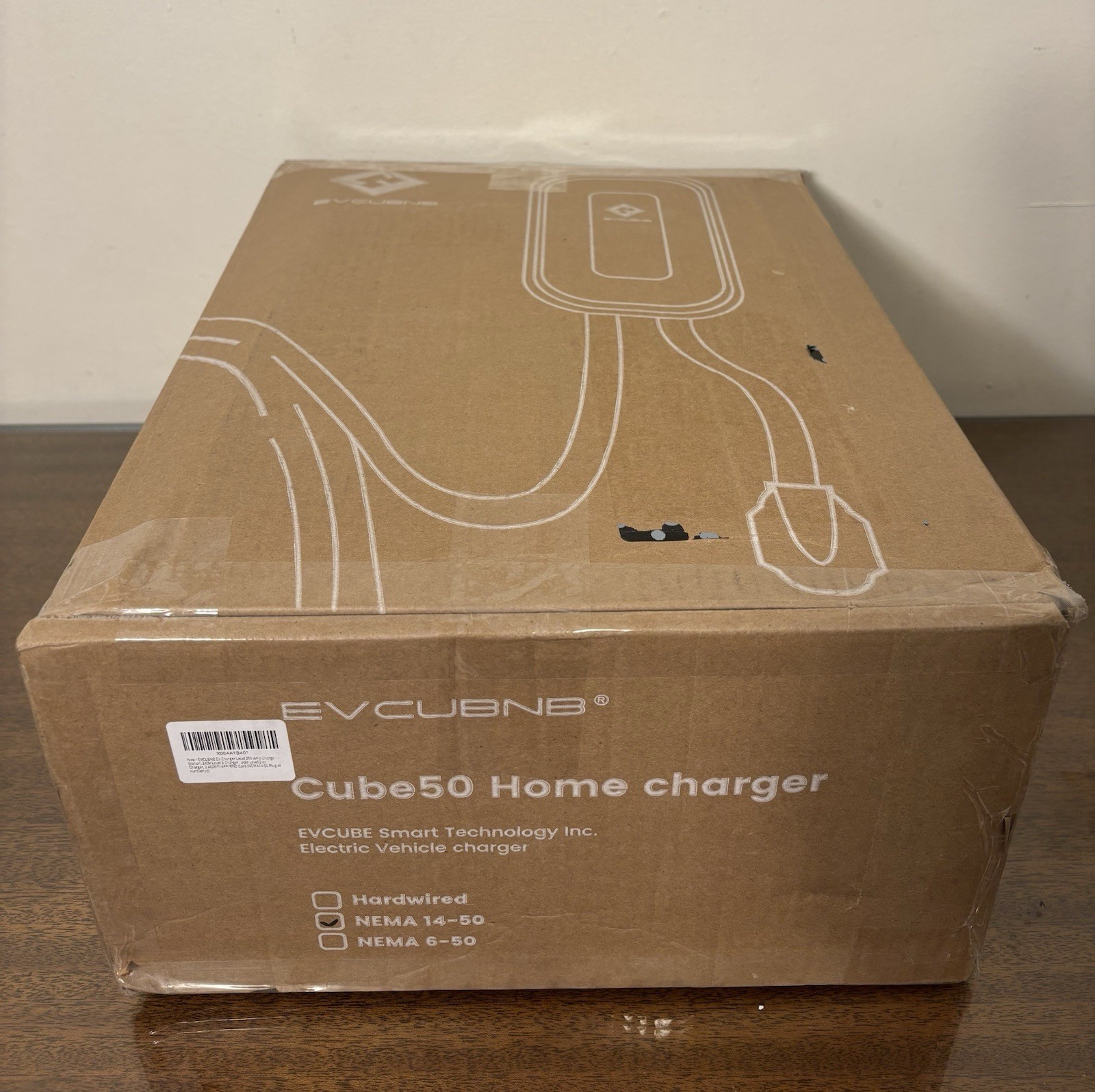 EV Charger Level 2 50A 240V Charge Station 25ft Cable WiFi/APP/RFID/Bluetooth