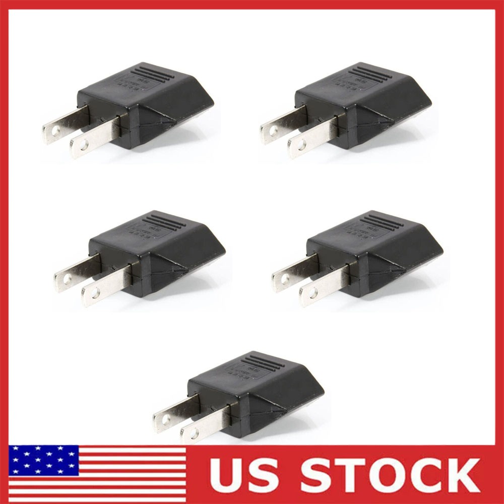 5-100x EU Europe to US USA Power Jack Wall Plug Converter Travel Adapter New