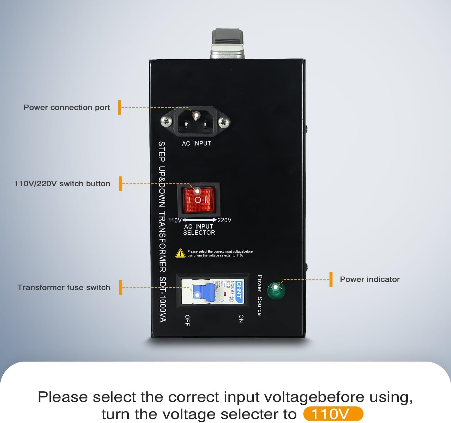 2000W Universal Voltage Converter Transformer 110V/220V Power Adapter