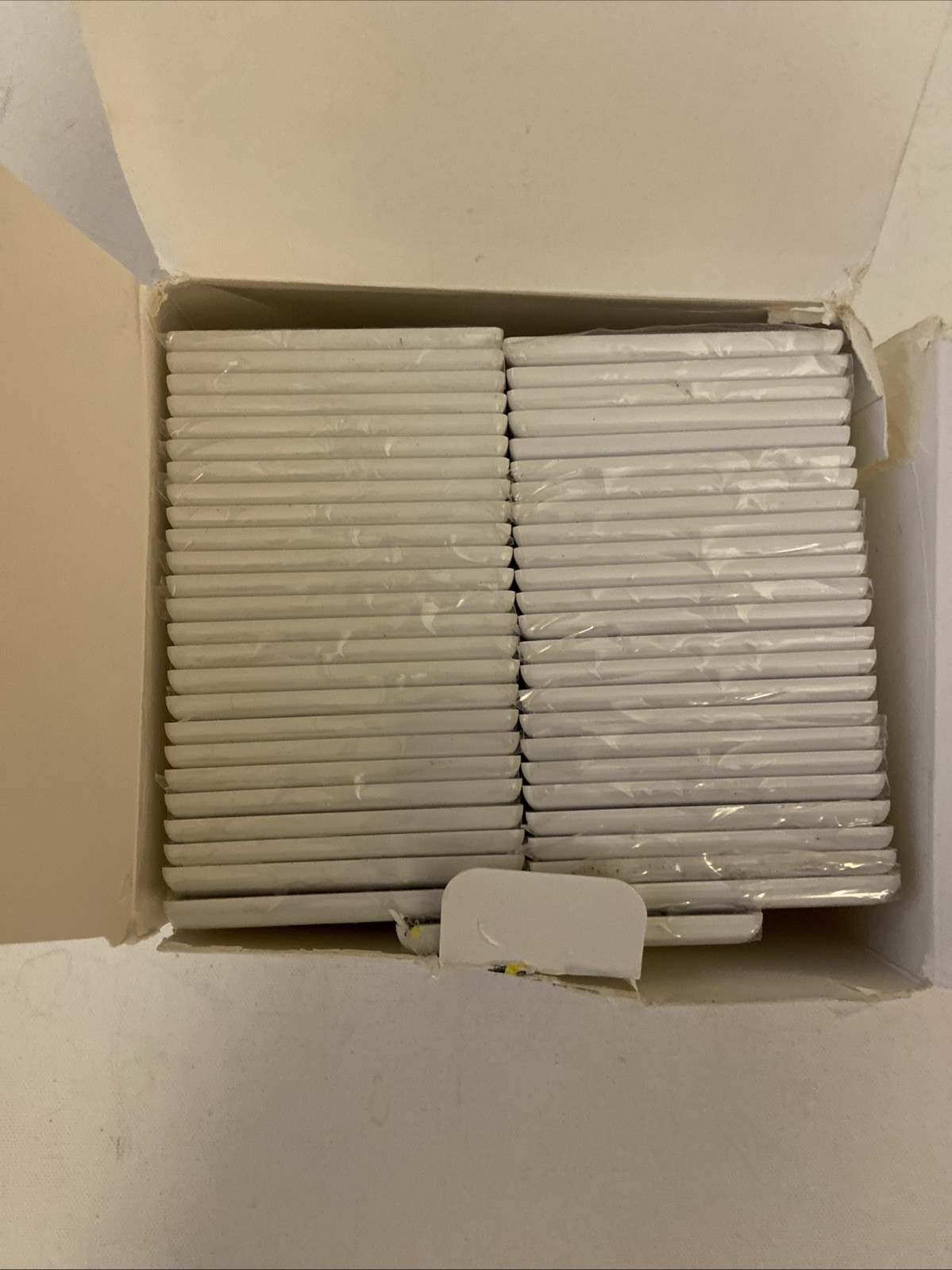 CML Decorator Wall Plates, 50 Pack Electrical 1-Gang 50 Pack, Gloss White