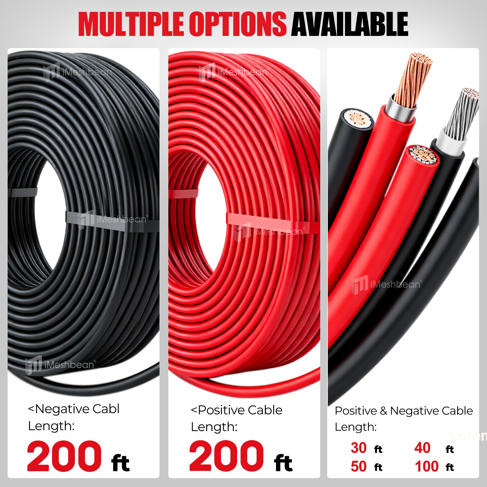 10AWG Solar Panel Extension Cable Tinned Copper Solar Cable PV Wire Connectors