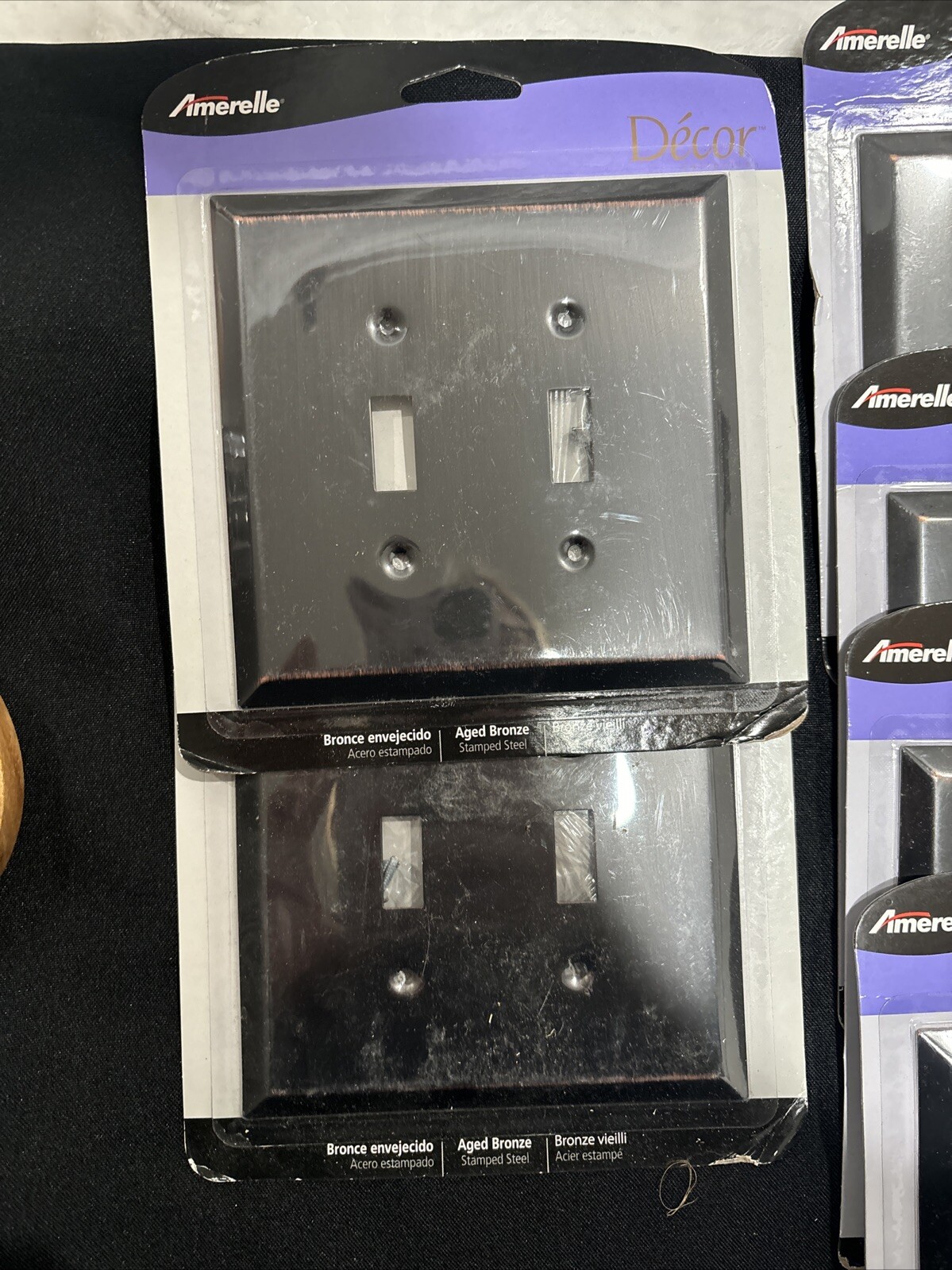 Amerelle Aged Bronze Traditional Steel Wallplates LOT OF 12 PCS NEW OVERSIZED