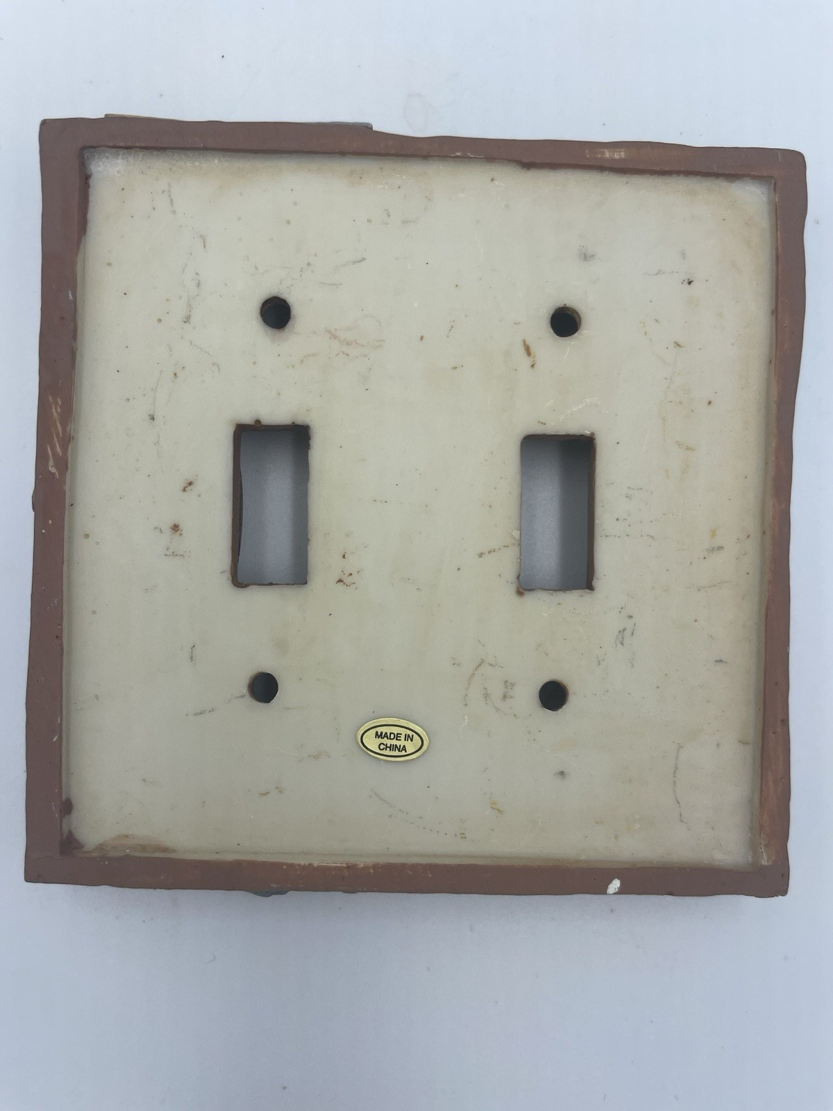 Vintage Resin Figural Tools Double Light Switch Plate Cover Work Shop Unbranded